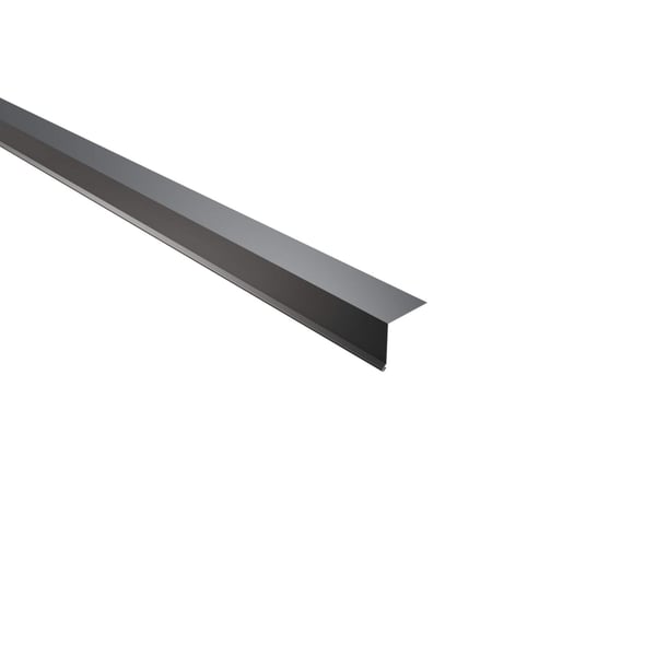 Dakgootprofiel antracietgrijs, 0,50 mm staal, 60 µm Puramid coating, bovenaanzicht schuin