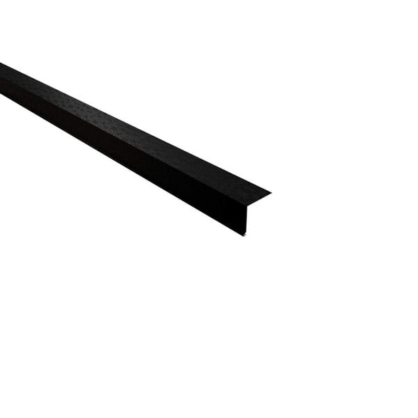 Dakgootprofiel Gitzwart RAL 9005 van staal 0,50 mm, 80 µm Shimoco coating, schuin van boven