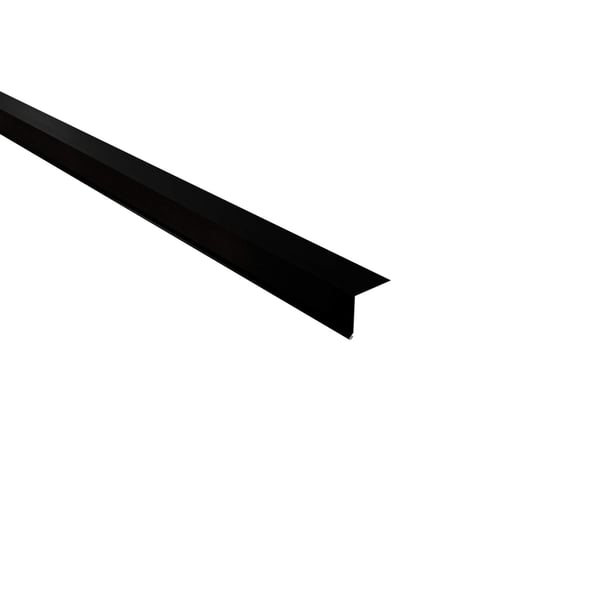 Dakgootprofiel 0,50 mm staal zwart matpolyester hoofdaanzicht