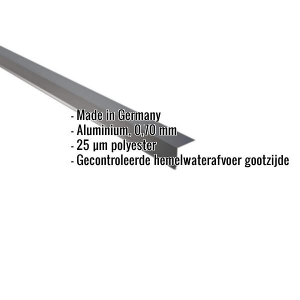 Druiplijst | 5 x 5 cm | 95° | Aluminium 0,70 mm | 25 µm Polyester | 7016 - Antracietgrijs