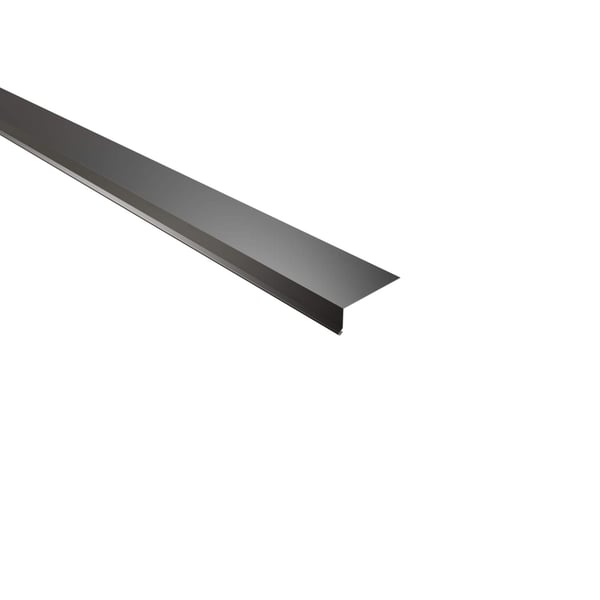 Dakgootprofiel Gitzwart RAL 9005 van staal 0,50 mm, 25 µm polyestercoating, hoofdaanzicht