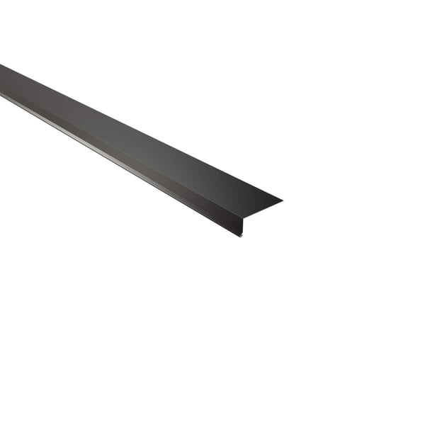 Dakgootprofiel Gitzwart RAL 9005 staal 0,50 mm, 25 µm polyester, hoofdaanzicht schuin van boven