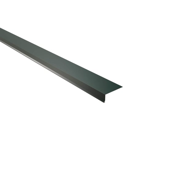 Dakgootprofiel aluminium mosgroen, 0,70 mm, 25 µm polyester coating, hoofdaanzicht