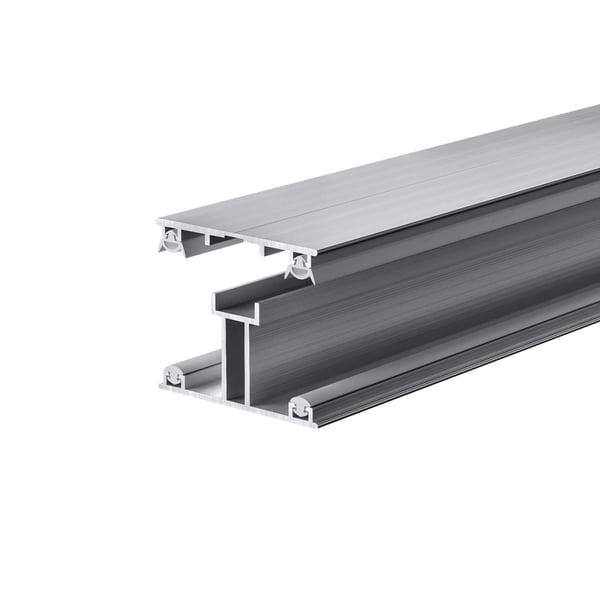 ECO middenprofiel 16 mm aluminium blank, detailweergave van de profielstructuur