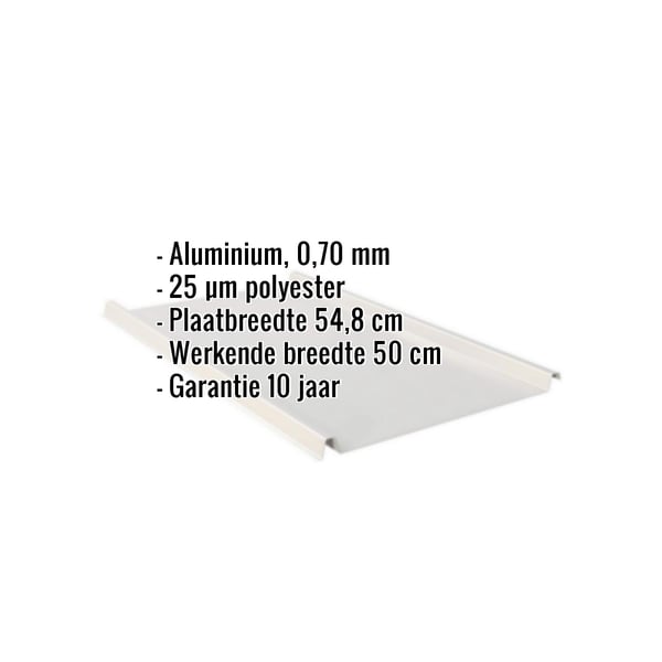 Felsdakpan 33/500-LE aluminium Zilver-Metallic, productgegevens zoals materiaal, dikte en garantie weergegeven