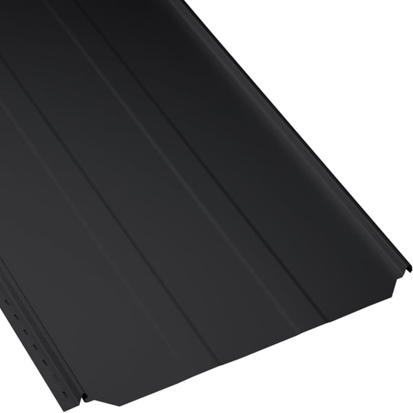 Staande felsplaat PD-510-S trapezium Gitzwart, 0,50 mm, hoofdaanzicht met profielstructuur