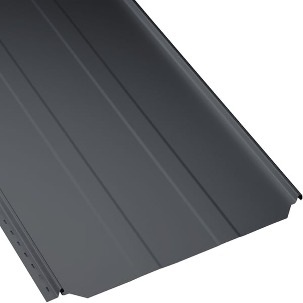Staande felsplaat PD-510-S damwandplaat grafietgrijs 0,50 mm, hoofdaanzicht