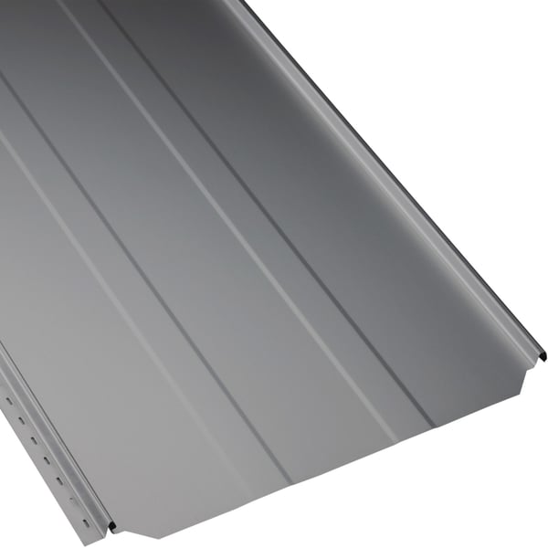 Staande felsplaat PD-510-S trapezium, Zilver-Metallic RAL 9006, 0,50 mm, 25 µm polyestercoating