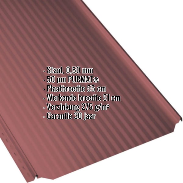 Felsplaten PD-510-S Micro kersrood, 0,50 mm, met ingebedde productgegevens