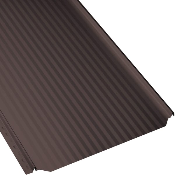 Felsplaat PD-510-S Micro, RAL 8017 Chocoladebruin, 0,50 mm, 25 µm polyester, hoofdaanzicht schuin van boven