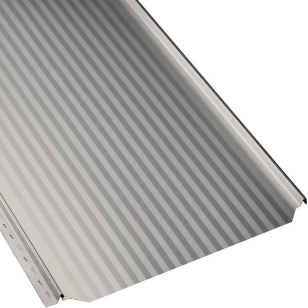 Felsplaat PD-510-S Micro, Grijswit RAL 9002, 0,50 mm, detail van de microprofilering