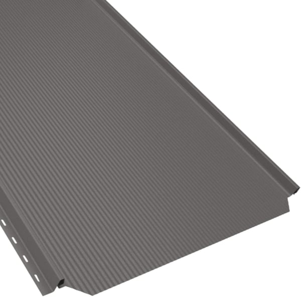 Staande felsplaat PD-510-S in grijs aluminium (RAL9007), 0,50 mm, met fijne profilering en bevestigingsgaten
