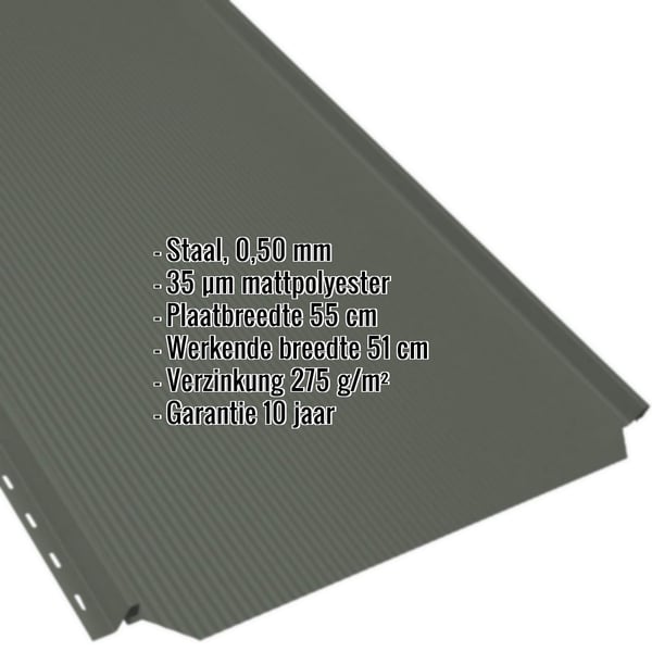 Felsplaat PD-510-S Nano, matgroen, met ingebedde productgegevens