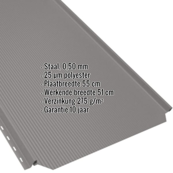 Felsplaat PD-510-S Nano, grijs aluminiumkleurig, met ingebedde productgegevens