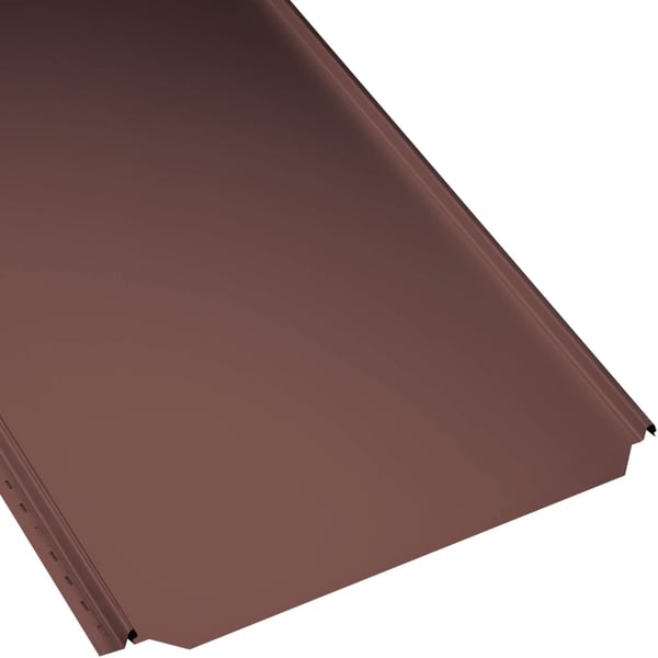 Felsplaat PD-510-S vlak, roodbruin, 0,50 mm staal, 25 µm polyestercoating