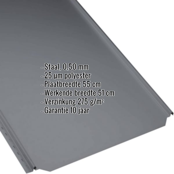 Staande felsplaat PD-510-S Vlak, grafietgrijs, met ingebedde productdetails zoals materiaal en dikte