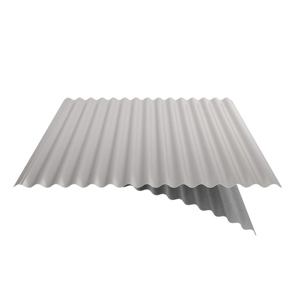 Golfplaat 18/1064 Zilver-Metallic, deels omgeklapt met zichtbaar anti-condensvlies
