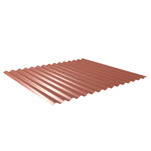 Golfplaat 18/1064 koperbruin, 0,40 mm staal, 25 µm polyestercoating, hoofdweergave