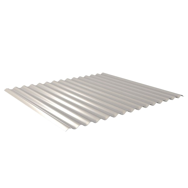 Golfplaat 18/1064, lichtgrijs (RAL 7035), 0,50 mm staal, hoofdaanzicht