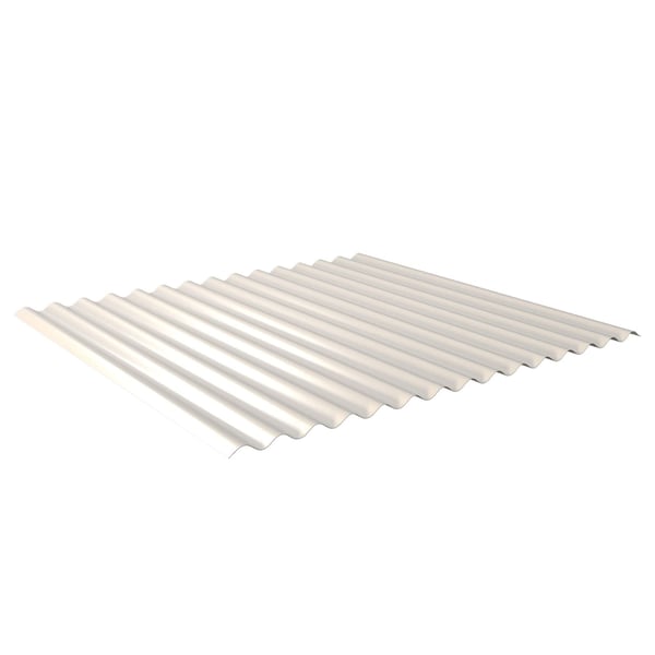 Golfplaat 18/1064, zuiverwit (RAL 9010), 0,50 mm staal met 25 µm polyestercoating