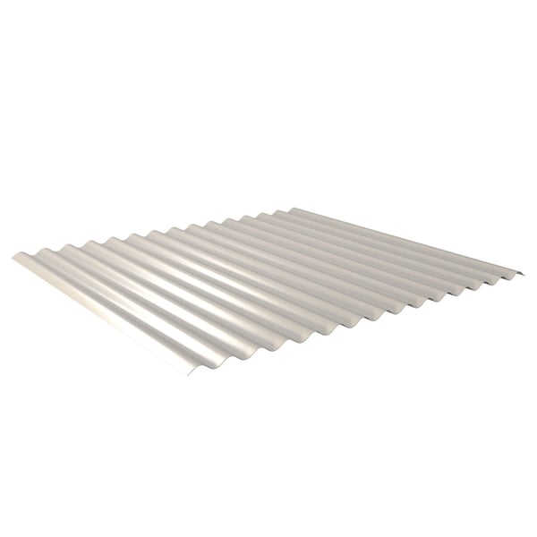 Golfplaat 18/1064 Grijswit, 0,50 mm staal, 25 µm polyestercoating, hoofdaanzicht