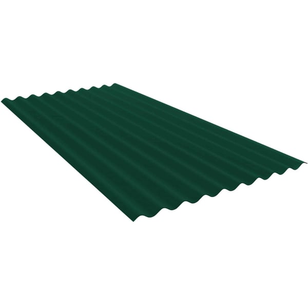 Golfplaat PF25W van staal 0,50 mm, mosgroen RAL 6005, 25 µm polyestercoating, hoofdweergave