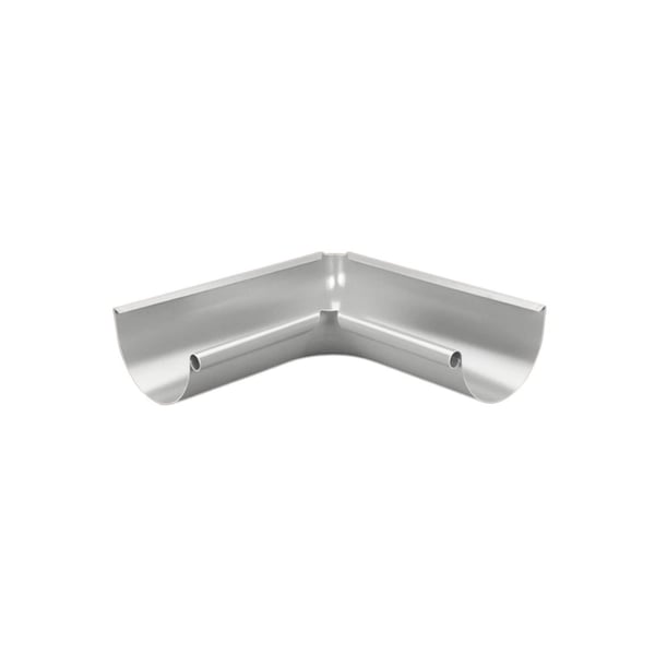 Dakgoot binnenhoek 90 graden van staal in zilvermetallic (RAL 9006)