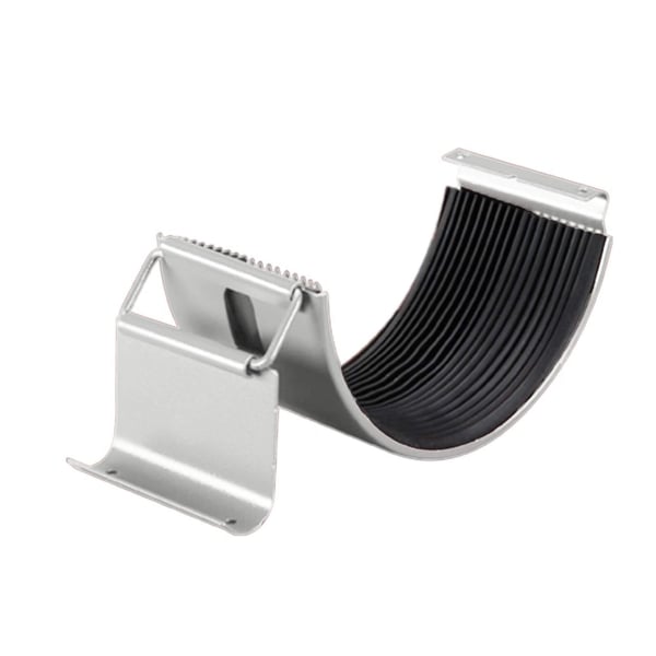 Dakgootverbinder van staal, zilver-metallic RAL 9006, met zwarte rubberen afdichting, hoofdweergave