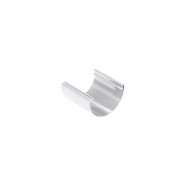 Dakgootverbinder van grijs PVC van Plastmo, hoofdaanzicht
