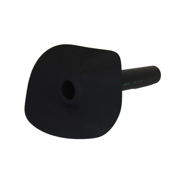 Regenwaterafvoer van zwart EPDM, 1,30 mm dik, met vlakke basis en cilindrische uitloop