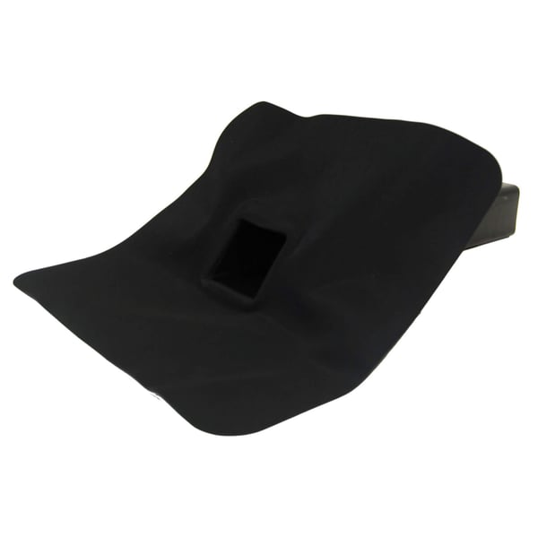 Regenwaterafvoer van zwart EPDM, 1,30 mm dik, met vierkante opening, hoofdaanzicht