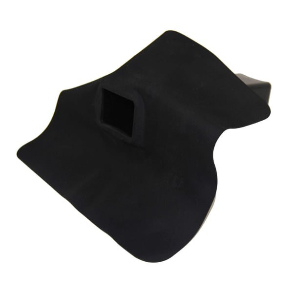 Regenwaterafvoer van zwart EPDM, 1,30 mm dik, met vierkante opening, hoofdaanzicht