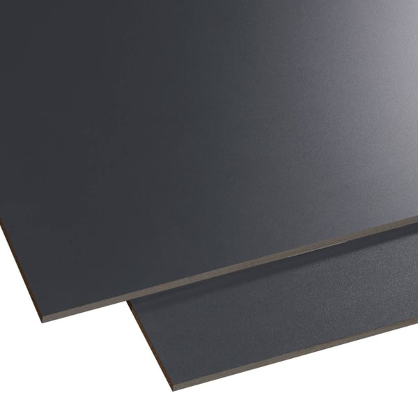 Twee HPL platen 8 mm Antracietgrijs op elkaar, hoofdweergave