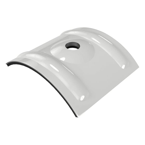 Kalot profiel 18/1064 van aluminium Zilver-Metallic RAL 9006, hoofdweergave met schroefgat