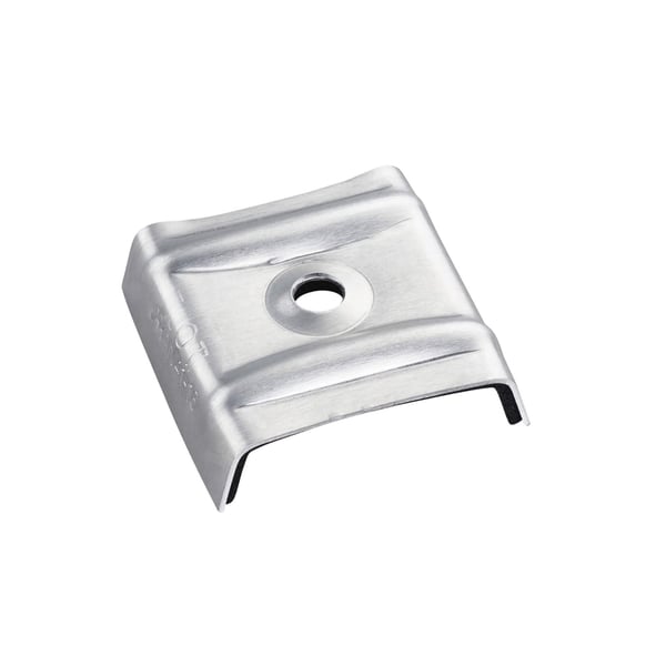 Kalot profiel 183/40 van blank aluminium met centrale boring, Scobalit logo aan zijkant