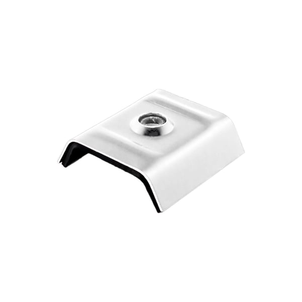 Kalot van aluminium, lichtgrijs RAL 7035, profiel 18DR, 20M, met afdichting en schroefgat, vrijstaand