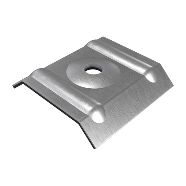 Kalot profiel 20/1100 van blank aluminium met boring, hoofdaanzicht