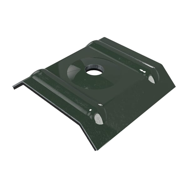 Kalot profiel 20/1100 aluminium chroomoxide groen (RAL 6020) met centrale boring