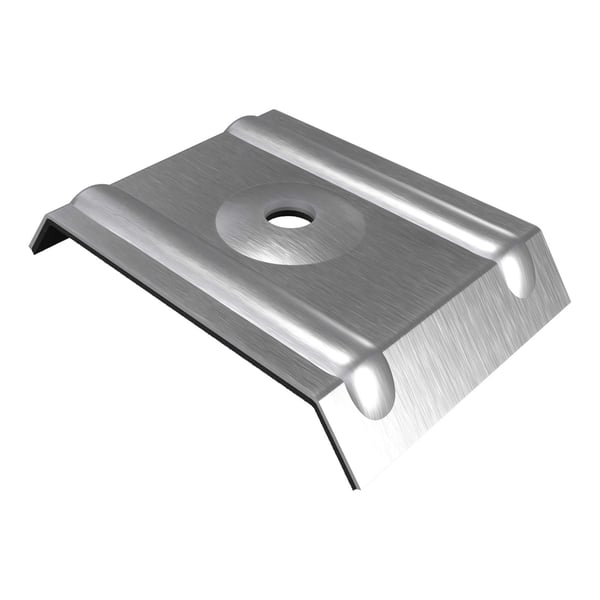 Kalot profiel 207/35 van blank aluminium met boring, hoofdaanzicht