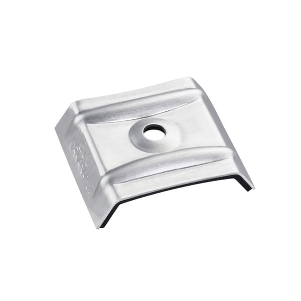 Aluminium kalot profiel 250/49 blank met boring, Scobalit logo zijkant, hoofdweergave