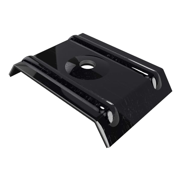 Kalot profiel 35/207 van aluminium Gitzwart RAL 9005, bovenaanzicht