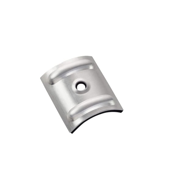 Kalot profiel 76/18 golf, blank aluminium, met afdichting, hoofdaanzicht schuin van boven