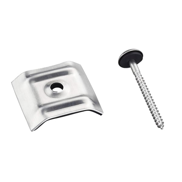Kalot en schroef blank aluminium voor profiel 70/18 en 76/18