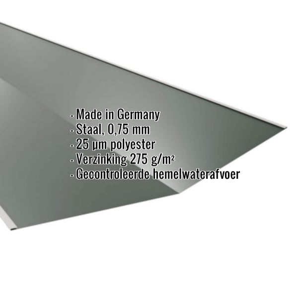 Kilgoot | 49 cm x 49 cm x 2,00 m | Staal 0,75 mm | 25 µm Polyester | 6020 - Chroomoxydegroen