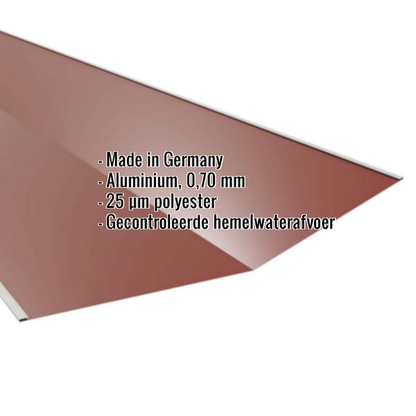 Kilgoot aluminium Roodbruin RAL 8012, 0,70 mm, met ingebedde productdetails
