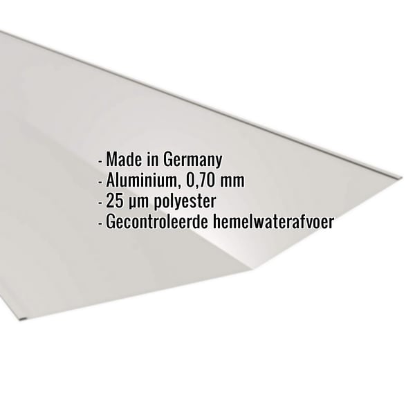Kilgoot aluminium Zilver-Metallic, 0,70 mm, met ingebedde productgegevens over materiaal en coating