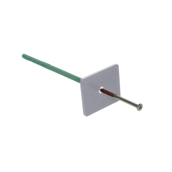 Grijze PVC regenpijpbeugel met schroef en plug van Plastmo