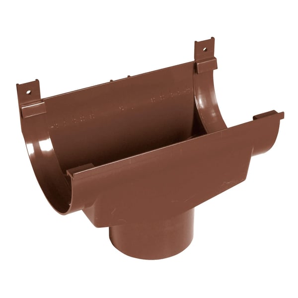 Bruin PVC dakgoot afvoerbuis van Plastmo, hoofdweergave