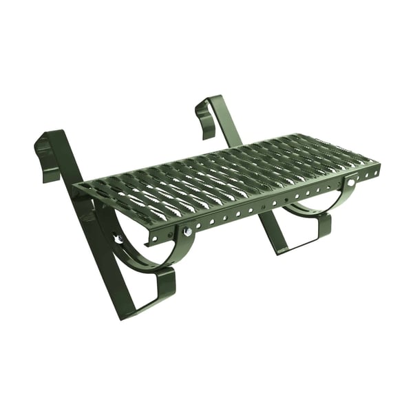 Looprooster set, verzinkt staal, Chroomoxydegroen (RAL 6020), met antislip oppervlak en bevestigingshaken