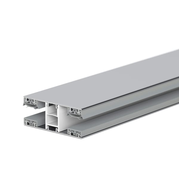 Mendiger middenprofiel 10 mm Thermo/Classic, blank aluminium, hoofdweergave van het profiel